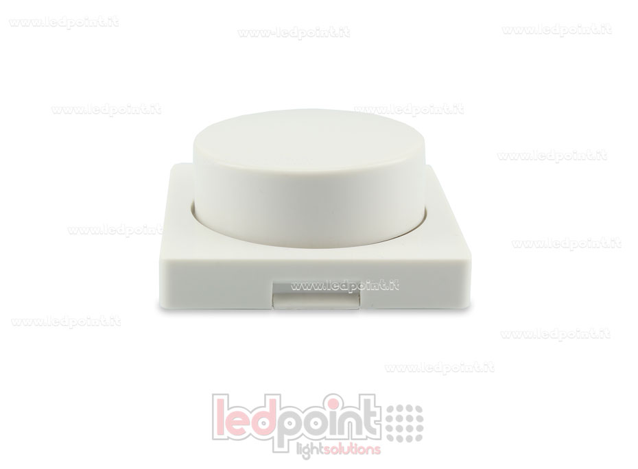 Mando de pared 86x86mm monocromático 1 zona con ruleta RF2.4G