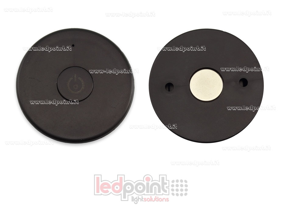 Mando a distancia monocromático, negro RF 2.4G con imán y agujeros para ser fijado a la pared Mando a distancia monocromático, negro RF 2.4G con imán y agujeros para ser fijado a la pared