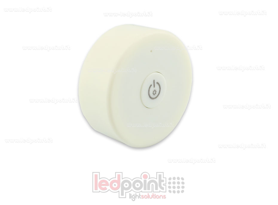 Mando a distancia monocromático blanco RF 2.4G con imán y agujeros para fijación Mando a distancia monocromático blanco RF 2.4G con imán y agujeros para fijación