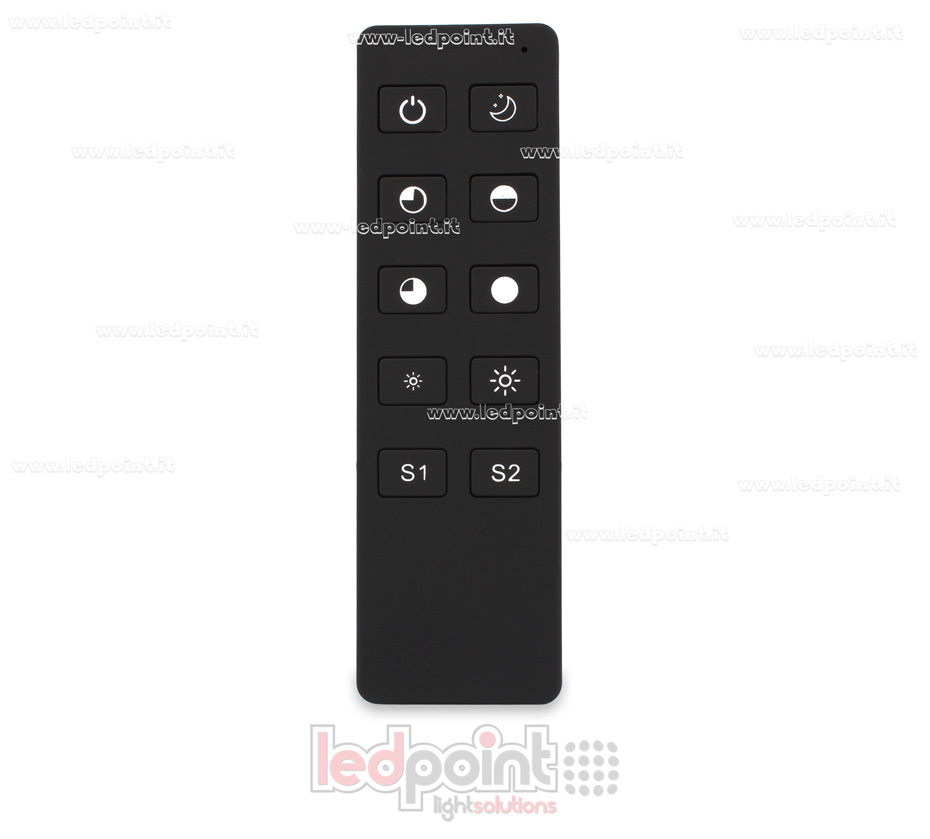 Mando a distancia RF2.4G monocromático mono zona, negro con imán  