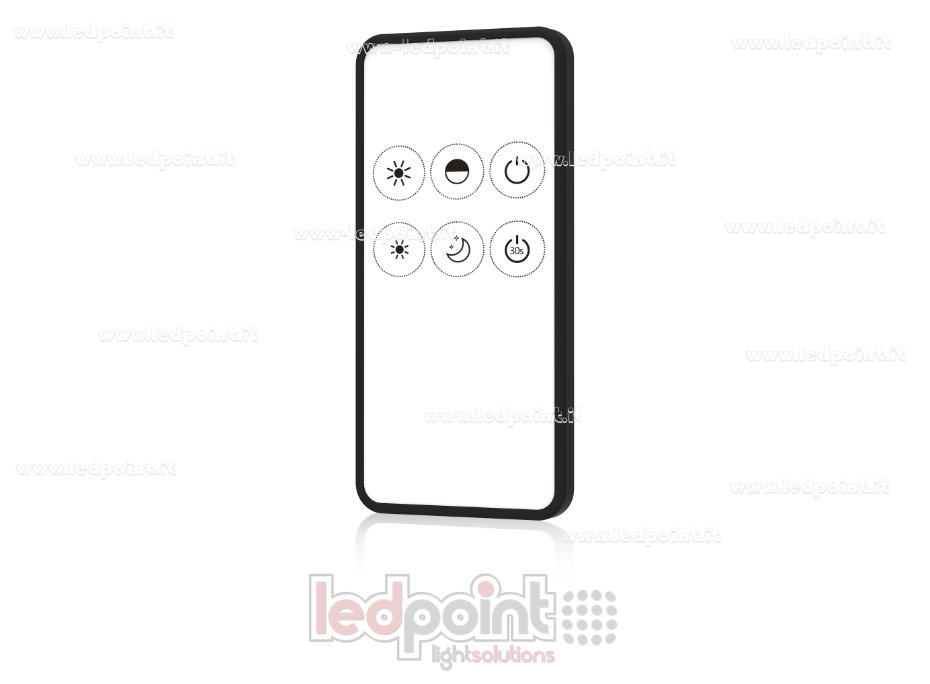 Mando a distancia de 6 teclas monocromo, 1 zona RF 2,4G, blanco