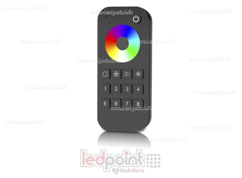 Mando a distancia RGB/RGBW SPI, negro, monozona, RF2.4G