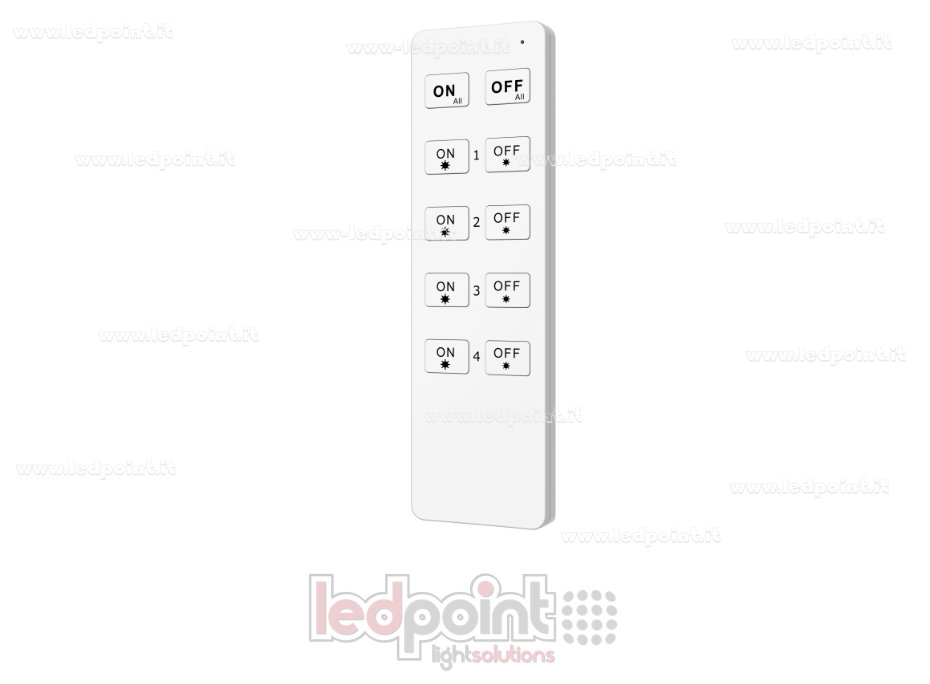 Mando a distancia RF2.4G monocromo blanco de 4 zonas