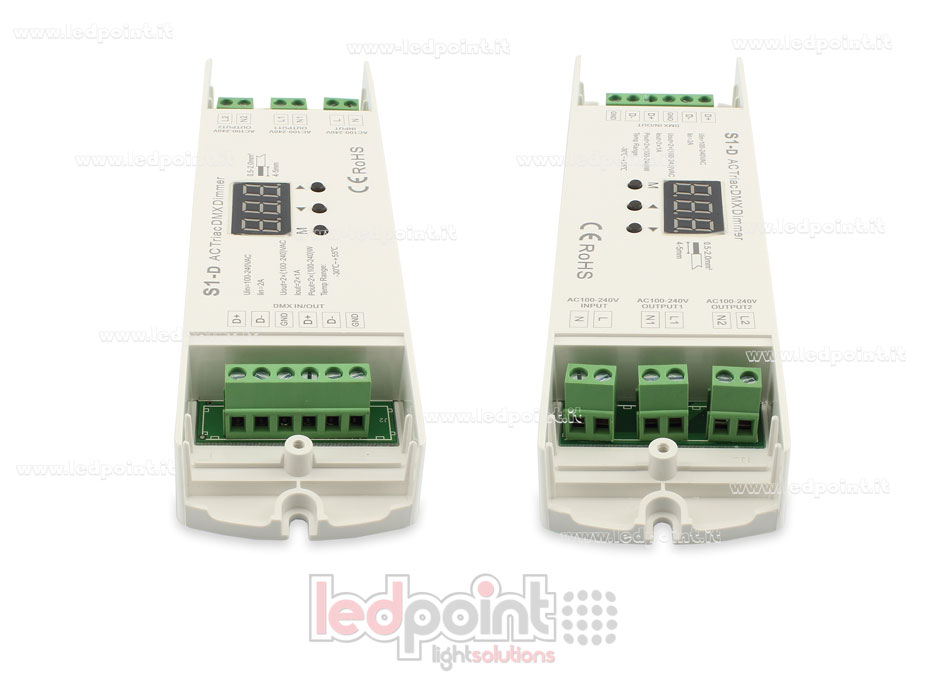 Triac AC DMX512 descodificador, 2 canales de 1A cada uno