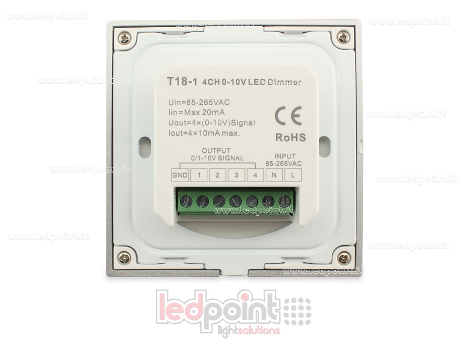 Mando a distancia dimmer 0-10V 4 zonas RF2.4G Mando a distancia dimmer 0-10V 4 zonas RF2.4G