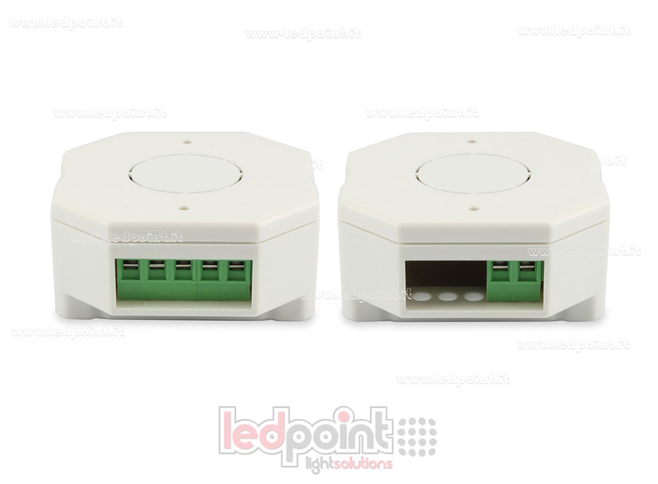 Controlador monocromático con interruptor para caja de conexiones de pared 1CH*4A/8A 12-48VDC, RF 2.4G Controlador monocromático con interruptor para caja de conexiones de pared 1CH*4A/8A 12-48VDC, RF 2.4G