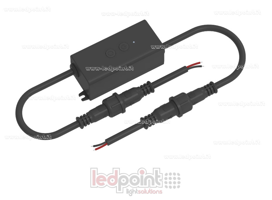 Mini controlador LED por radiofrecuencia para regulación de intensidad, IP67, 12/24 V, 1 canal, 3 A/canal Mini controlador LED por radiofrecuencia para regulación de intensidad, IP67, 12/24 V, 1 canal, 3 A/canal