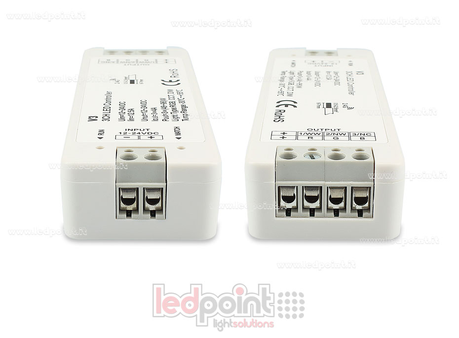Controlador RGB 12/24V, 3ch*4A, RF 2.4G Controlador RGB 12/24V, 3ch*4A, RF 2.4G