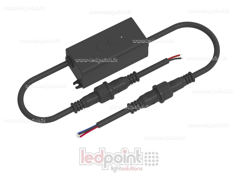 Receptor controlador RGBW IP67 impermeable 12/24 V, 4 canales*1 A, RF 2,4 G Receptor controlador RGBW IP67 impermeable 12/24 V, 4 canales*1 A, RF 2,4 G