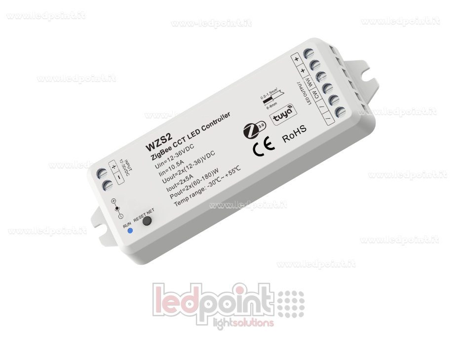Controlador CCT 12-36V, 2 canales*5A ZigBee Controlador CCT 12-36V, 2 canales*5A ZigBee