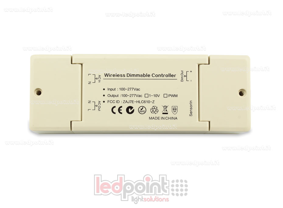 Controlador 0-10V (100-277V AC) con antena interior IP20 para tecnoloía ZigBee
