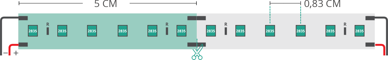 Dibujo técnico tira led 2835 24V IP67 2700K 3step 120led/m L52-270Y-1208C2