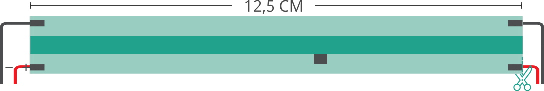 Dibujo técnico tira led COB 230V IP65 4000K 296led/m