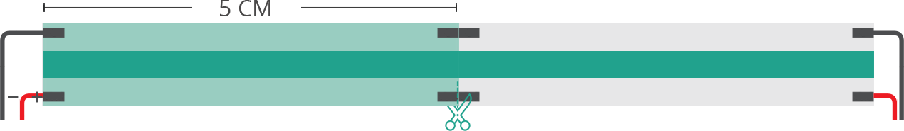 Dibujo técnico tira led COB 24V IP65 4000K 320led/m
