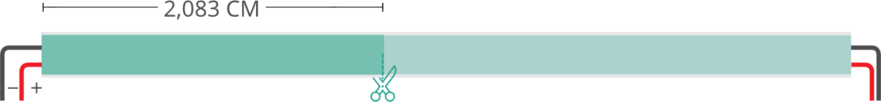 Dibujo técnico tira led COB 12V IP20 3000K 384led/m