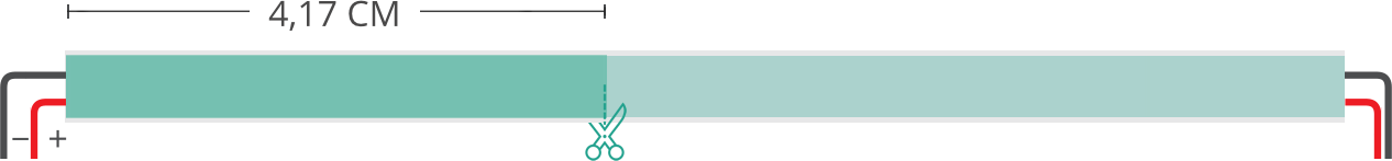 Dibujo técnico tira led COB 24V IP20 3000K 384led/m