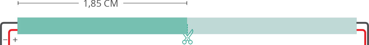 Dibujo técnico tira led COB 12V IP65 6000K 486led/m