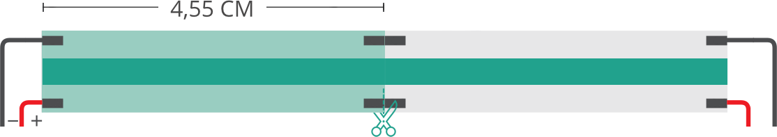 Dibujo técnico tira led COB 24V IP20 4000K 528led/m Dibujo técnico tira led COB 24V IP20 4000K 528led/m