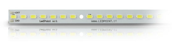 Imagen de Barra en aluminio con 56 led luz blanco frío 6000-6500K formato 5730 Honglitronic, 0,96A max
