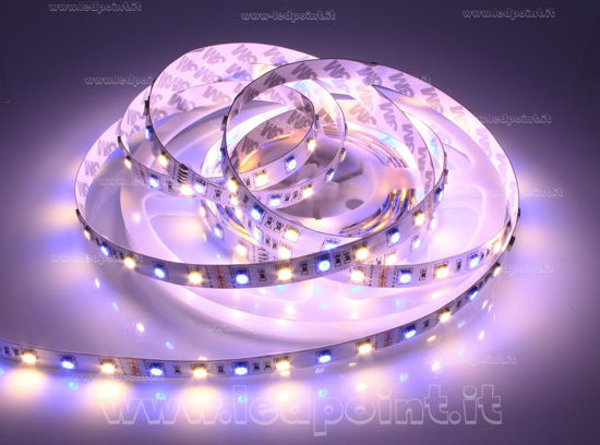Imagen de Tira de led 5m RGB + blanco cálido 2600K 5050 300 led (60led/m) Honglitronic