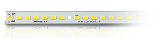 Imagen de Barra en aluminio con 56 led luz blanco cálido 2900-3000K formato 5730 Honglitronic, 0,96A max