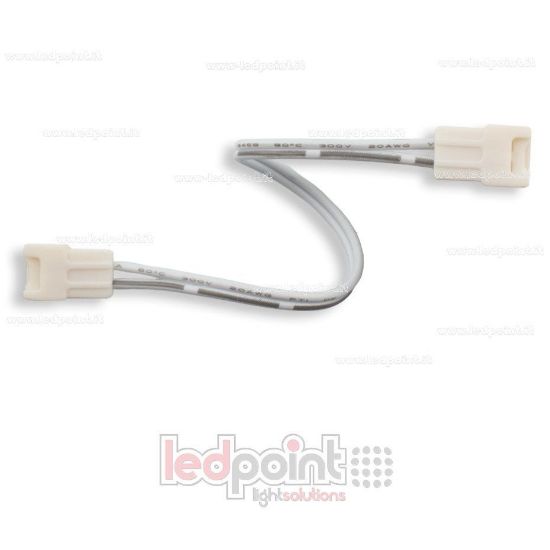 Imagen de Conector doble con cable de 14cm 20 AWG para tiras de led 2835 y 3528 monocromáticas (PCB 8mm), versión reducida