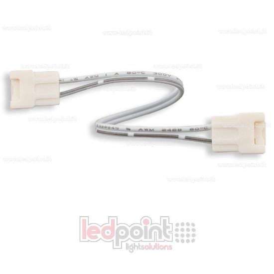 Imagen de Conector doble con cable de 14cm, 20 AWG, para tiras de led 2835 y 5050 monocromáticas (PCB 10mm), versión reducida