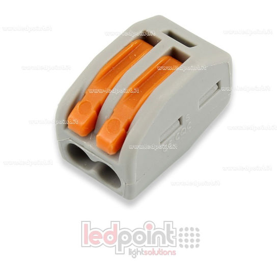 Imagen de Conector rápido 2 hilos con barra para cables 22-12 AWG (0,2-3,3 mm2)