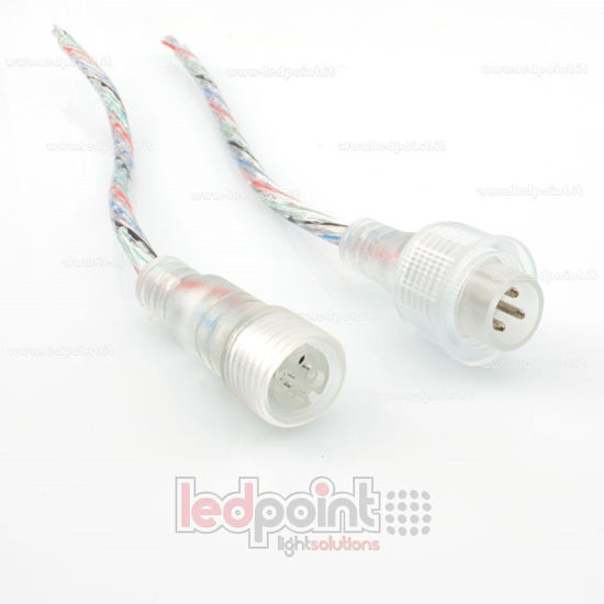 Imagen de Conector impermeable IP65 para tira RGB, 4 pins, 22-20 AWG