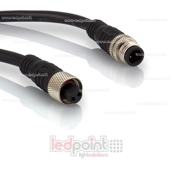 Imagen de Conector impermeable IP66 para tira monocromática, 2 pins, 22-20 AWG