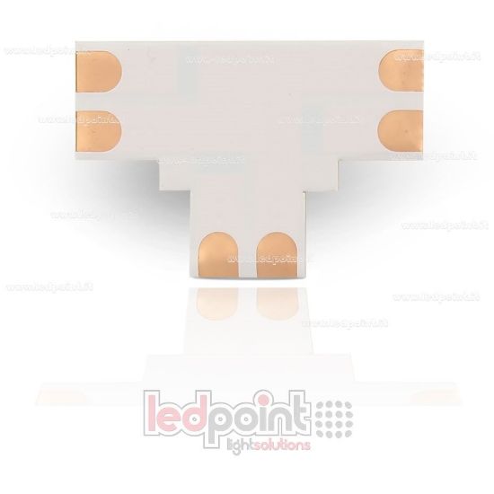 Imagen de Conector para soldar en forma de T para tiras de led 2835 y 5050 monocromáticas (PCB 10mm)