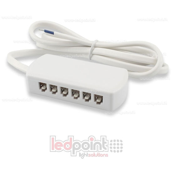 Imagen de Toma rápida múltipla con 6 salidas pequeñas con cable de alimentación, max 24V/3A
