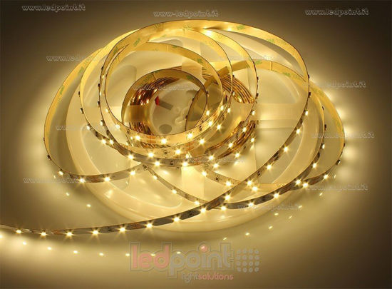 Imagen de Tira de led 5m blanco cálido 2900-3100K 3528 60led/m 12V 4,8W/m