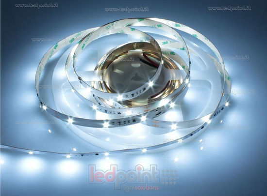Imagen de Tira de led 5m blanco frío 6000-6500K 2835 30led/m Honglitronic 12V 7,2W/m control de corriente