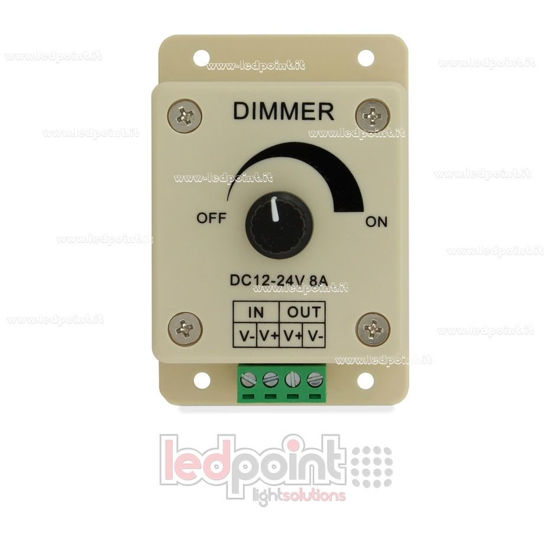 Imagen de Dimmer manual para tiras de led, 12~24V 8A