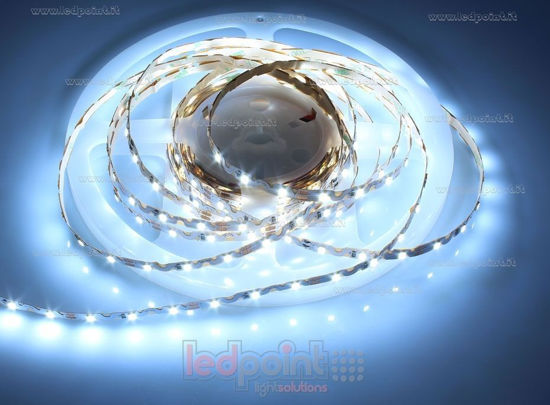 Imagen de Tira de led 5m blanco frío 6000-6500K 2835 60led/m Honglitronic 12V 8W/m, Zigzag PCB