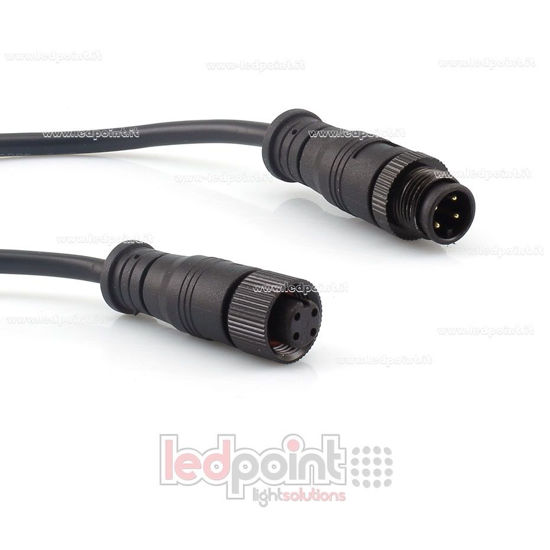 Imagen de Conector impermeable IP66 para tira RGB, 4 pins, 22-20 AWG