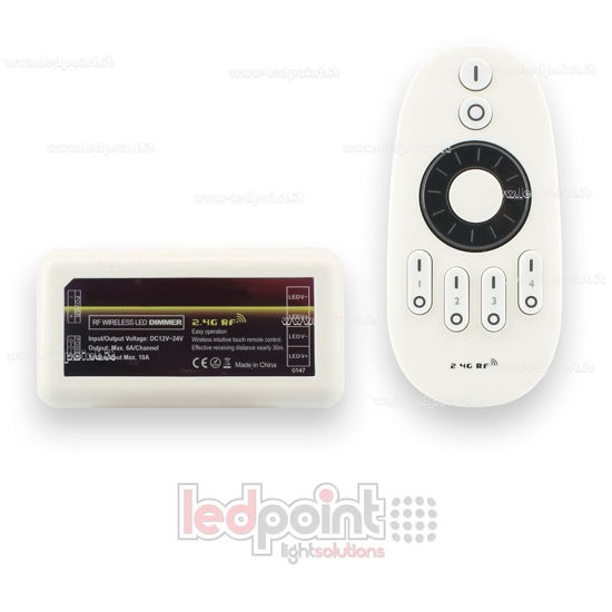 Imagen de Dimmer RF reel 4 zonas 2.4GHz 12/24V max. 10A