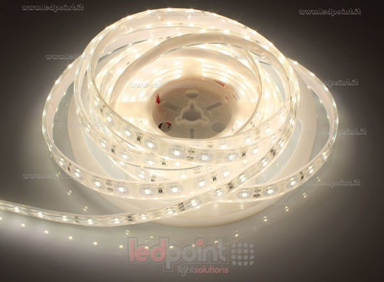 Imagen de Tira de led 5m blanco cálido 3300-3500K 2835 60led/m 24V 14,4W/m, IP67 silicona Honglitronic