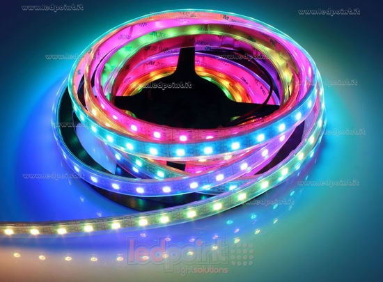Imagen de Tira led 5m Control RGB 5050 60 led/m IP64 5V 13W/m, IP64 tubo de silicona vacío