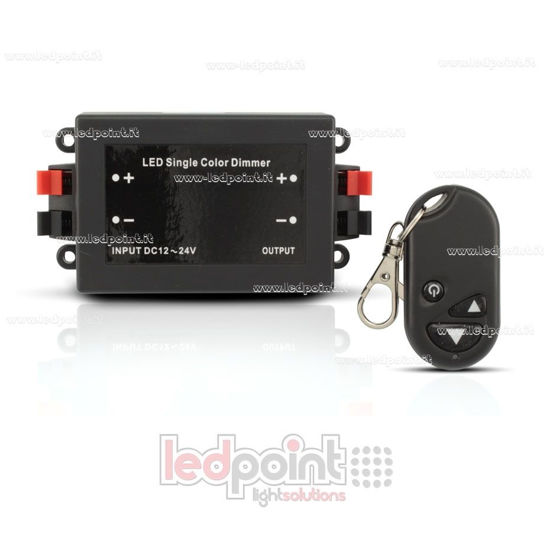 Imagen de Dimmer para tiras de led con mando RF, 12~24V 8A