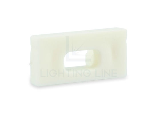 Imagen de Tapa blanca con agujero para cable de alimentación para perfil en aluminio SL08-03