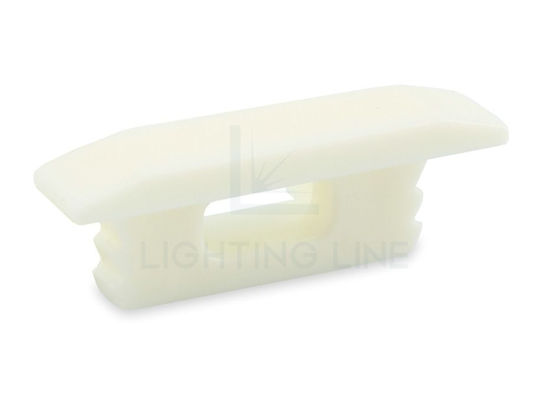 Imagen de Tapa blanca con agujero para cable de alimentación para perfil en aluminio empotrado RE01-03