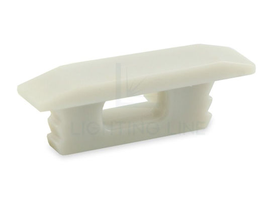 Imagen de Tapa gris con agujero para cable de alimentación para perfil en aluminio empotrado RE01-03