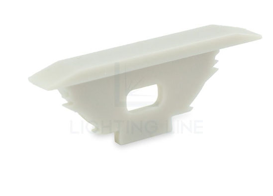 Imagen de Tapa gris con agujero para cable de alimentación para perfil en aluminio empotrado RE03-05