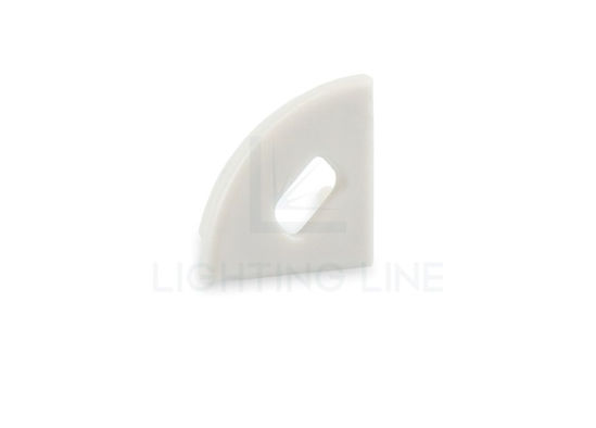 Imagen de Tapa redonda gris para perfil angular AN02-08 y AN03-08 con agujero para el cable de alimentación