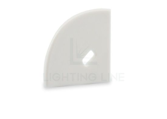 Imagen de Tapa redonda gris para perfil angular AN04-09 y AN05-09 con agujero para el cable de alimentación
