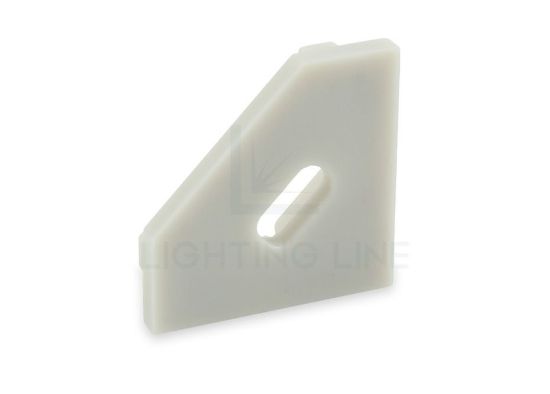 Imagen de Tapa gris para perfil angular vacío AN01-03 con agujero para el cableado de alimentación