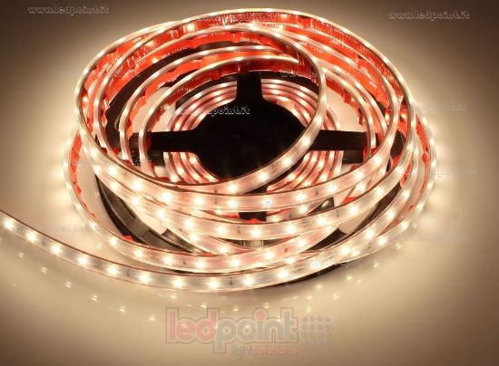 Imagen de Tira de led 5m blanco cálido 3000K 3step 2835 60led/m 24V 4,8W/m, IP65 tubo de silicona extruído bordes llenos interior vacío