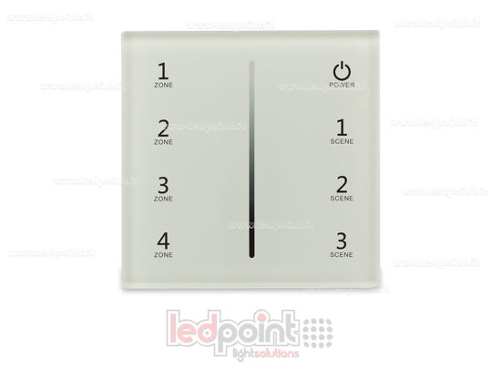 Imagen de Mando a distancia de pared monocromático con batería blanco 4 zonas RF2.4G